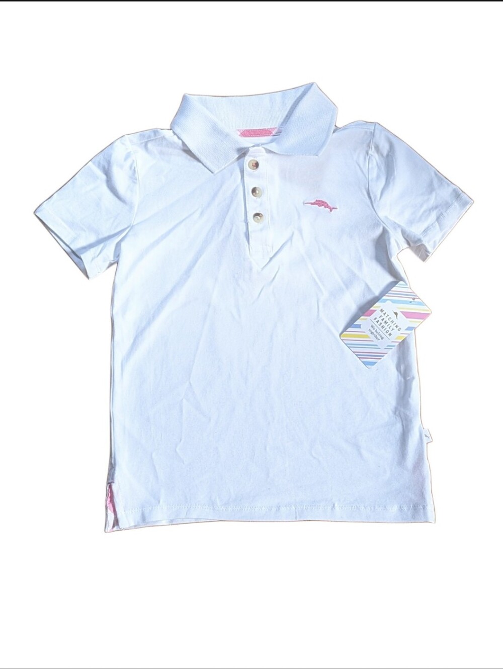 Tommy Bahama Girls Size 5 Classic White Collared Preppy Polo Shirt NWT